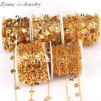 5 Meters, Gold Handmade Star Butterfly Chains for Women Necklace Bracelet Anklet Making Supplies