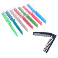 Women Travel Portable DIY Hair Beauty Plastic Comb Massage Brush Double Headed Toothed Foldable Hair Comb Hairdressing Tools