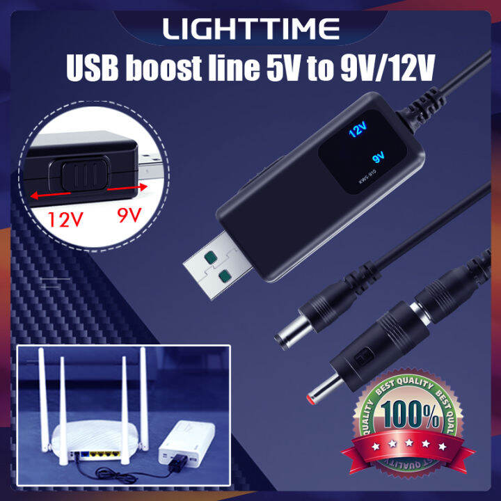 Kws Usb Boost Converter Dc 5v ถึง9v 12v Usb Step Up Converter Cable 21x55mm Plug For Power 6175