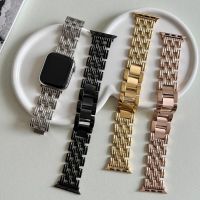 Luxury Stainless Steel Strap For Apple Watch 8 Band Ultra 49mm 45mm 41mm 44mm For iWatch Series SE 7 6 Belt Womens steel strap