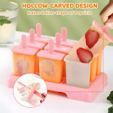 1pc Silicone Popsicle Mold, Modern Yellow Ice Pop Mold For Home