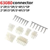 ☏♝✙ 5Set 63080 1x4P 4 P Pin Male Female Housing Plug 6.35mm 0.25inch Pitch Cable Wire Connector Automotive Electrical Connector