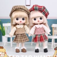 (Popular toys) ใหม่1/12 Bjd Pocket ตุ๊กตา14ซม. เคลื่อนย้ายได้ Joint Body ตุ๊กตานักเรียนเสื้อผ้าชุด Surprise Figure Action ของเล่นสำหรับสาว