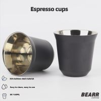 Nespresso Coffee Cup Italian Stainless Steel Double-Layer Coffee Espresso Cup Coffee Capsule Cup To Powder Cup