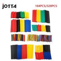 164pcs 328pcs 2:1 Heat Shrink Tube Kit Shrinking Assorted Polyolefin Insulation Sleeving Wire Cable 8 Sizes