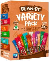 กาแฟสำเร็จรูปเเบบซอง Beanies Variety - 12 รสชาติ BBF 28/02/24