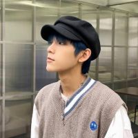 COD tjjs079 Hat mens Korean version tide brand Beret versatil帽子男韩版潮牌贝雷帽百搭时尚八角帽英伦报童帽大脸显11.19