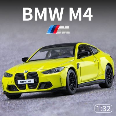 1:32 BMW M4 IM G82 Supercar Alloy Car Model With Pull Back Sound Light Children Gift Collection Diecast Toy Model