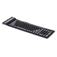 2.4G Wireless Keyboard 107 Keys Portable Folding Soft Silicone Dustproof Plug and Play Keyboard for Desktop Computer Laptop