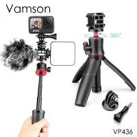 Selfie Stick Mini Tripod Extendable Monopod with Fill Light Storage Bag for GoPro Hero 10 9 8 7 6 Insta360 DJI SJ Xiaomi