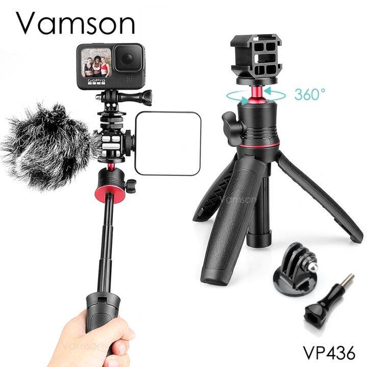 selfie-stick-mini-tripod-extendable-monopod-with-fill-light-storage-bag-for-gopro-hero-10-9-8-7-6-insta360-dji-sj-xiaomi