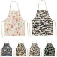 Plant Style Apron Chef Aprons Half Aprons Abstract Painting Petal Pattern Home Cooking Apron Home Custom Izableapron Aprons Bib