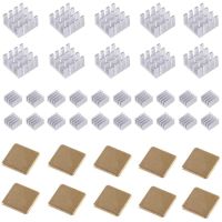 40pcs Raspberry Pi Aluminum Heatsink for Raspberry Pi 4 3 B 2 Model B+ Copper heatsink 3M 8810 Thermal Conductive Adhesive Tape Adhesives Tape