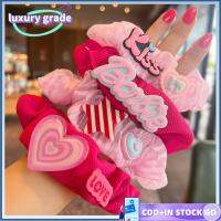 LUXURY GRADE สีทึบทึบ ตุ๊กตาบาร์บี้ scrunchie แฟชั่นสำหรับผู้หญิง อีลาสติก ยางรัดผม ของใหม่ หางม้าหางม้า เชือกมัดผม สำหรับผู้หญิง