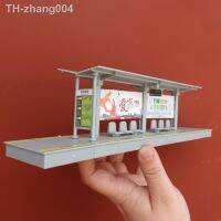 1/87 HO Scale Bus Station Model Car Sports Car Bus Simulation Bus Children High-speed Rail Station Platform Diy Assembly Toys