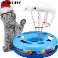 Funny Cat Toys for Indoor Cats Interactive Kitten Gatos Toys Roller Tracks with Catnip Spring Pet Toy with Balls Teaser Mouse