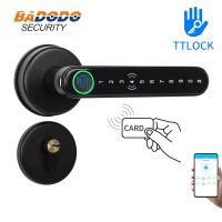 Ttlock แอปรีโมทคอนโทรลสมาร์ทการ์ดรหัสผ่านโดยใช้ลายนิ้วมือสลักล็อคเดี่ยวหรือล็อคแยก4585 5085 6085ร่อง7255