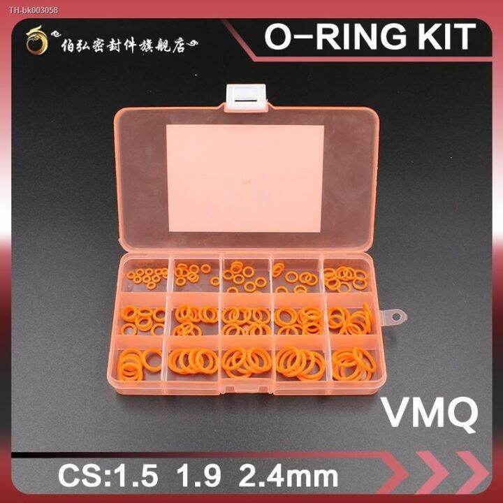 orange-silicone-rubber-125pc-o-ring-seal-cs1-5-1-9-2-4mm-vmq-gasket-waterproof-high-temperature-environmental-protection-toolbox