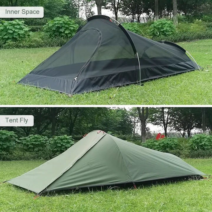 ultralight-outdoor-camping-tent-single-person-camping-tent-เต้นท์แคมปิ้ง-water-resistant-tent-aviation-aluminum-support-portable-sleeping-bag-tent