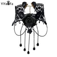 【cw】 YiYaoFa Choker Necklace Accessories Gothic Jewelry Necklaces amp; Pendants False Collar Statement GN-55 ！