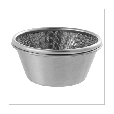 1 PCS Small Basin Kitchen Cooking Bowl Drain Basket Fruit Drain Basin Conical Drain Basket Set Silver Stainless Steel