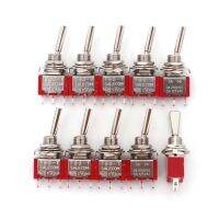 10Pcs SH T8013-U Flatted Lever 3Pin ON-ON 2-Position SPDT Mini Toggle Switch For Remote Control