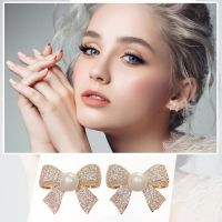 โบว์ไข่มุก Anting Berlian Imitasi บางห้อยไข่มุกสวยหรูทอง Anting Berlian Imitasi เครื่องประดับสำหรับผู้หญิงต่างหูโบว์เครื่องประดับสำหรับต่างหูผู้หญิงสำหรับหูของเด็กผู้หญิง