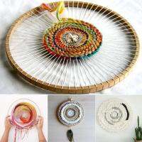 Weaving Knitting Loom Coaster Ornaments DIY Handmade Round Wooden Plastic Needle Wall Hangings Artcraft Household Tapestry Tools Machine