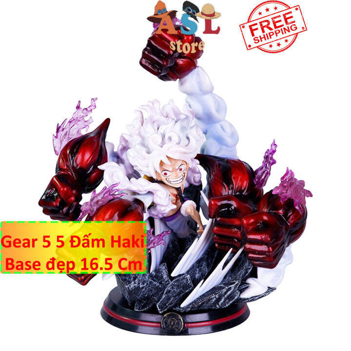 Mô Hình Luffy gear 5 5 đấm Haki siêu đẹp cao 17cm nặng 550gram có Base ...