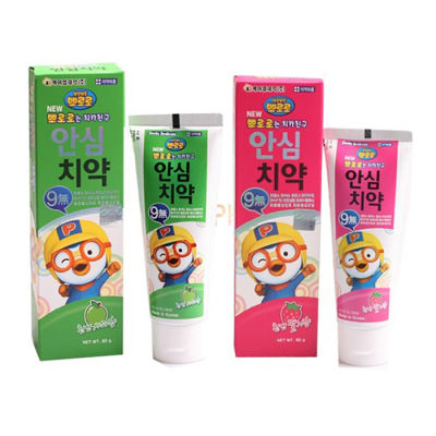 (ของแท้ ไม่พอใจคืนเงิน) ยาสีฟันเด็ก อันดับ 1 ในเกาหลี Pororo toothpaste safety for Baby 80 กรัม