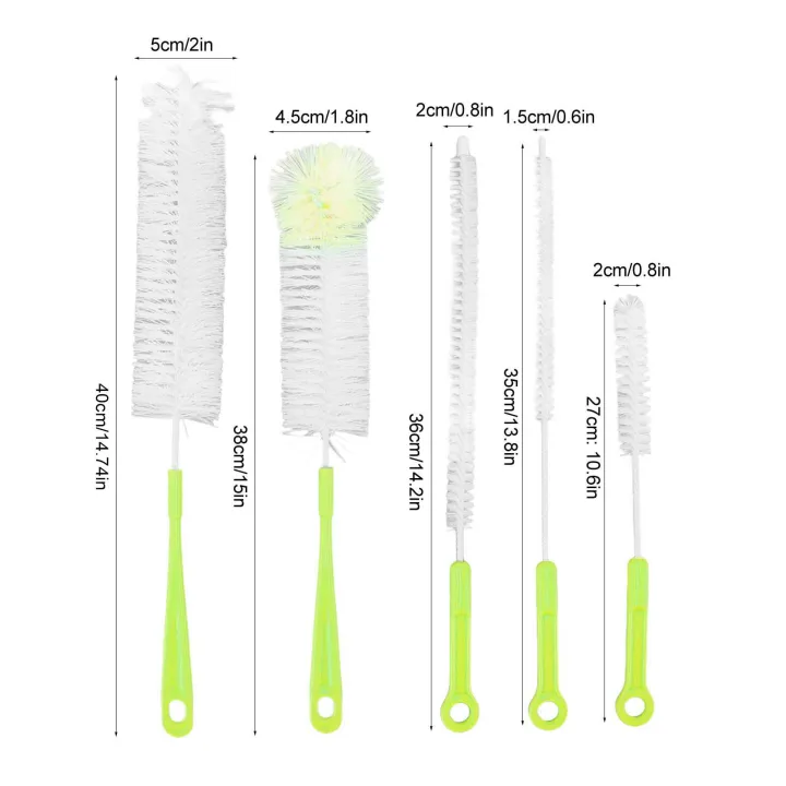 Narrow Neck Bottle Cleaner, Grade Long Handle 5 Types Bottle Brush