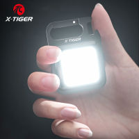 ไฟ LED ขนาดเล็กพกพา X-TIGER สำหรับตั้งแคมป์กลางแจ้งพวงกุญแจที่เปิดขวดอเนกประสงค์ไฟฟลัดไลท์พวงกุญแจขนาดเล็กแรงโคมไฟแม่เหล็กสูง