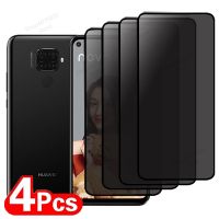 [สินค้าขายดี]ตัวป้องกันหน้าจอสายลับ4ชิ้นสำหรับ Huawei Nova 5T 5Z 8 SE 6 SE 8i 7i 4E กระจกความเป็นส่วนตัวสำหรับ Huawei P Smart Z 2021 2020