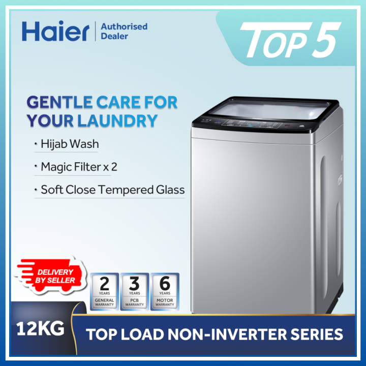 HAIER 12KG TOP LOAD WASHING MACHINE HWM120M826 【 DELIVERY BY SELLER 】 Lazada
