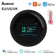 Aubess tuya wifi Bộ dò rò rỉ gas tự nhiên LPG cảm biến rò rỉ với báo động