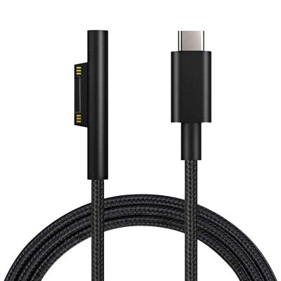 Nylon Braided USB-C Charging Cable for Surface Pro 6/5/4/3 Surface Laptop 1.5 M 45W 15V PD Power Supply Cable