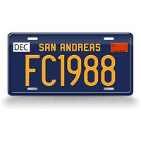 【YF】❍  Grand Theft V License Plate Clintons Tag Wall Decoration Metal Sign