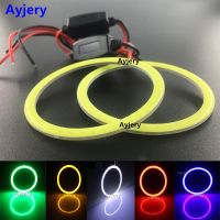 【CW】AYJERY 1pair Car Halo Ring COB 60MM 70MM 80MM 90MM 100MM 110MM 120MM 12V/24V DC White Red Blue Yellow Car Day Light Angel Eyes