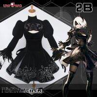 UWOWO-Nier: Automata Yorha 2B คอสเพลย์ Traje, Luxuoso,ฐาน Tipo B,ทำเอง,ฮาโลวีน,โจโก,โนโว