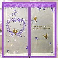 【CW】 Birds Leaves Bedroom Door Window Mesh Opening Yarn Fly Anti-Mosquito Net Curtain