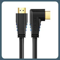 สาย HDMI 2.0มุมขวาสาย HDMI เป็นมุม90องศา HDR 4K 60Hz HDCP 2.2สำหรับ PS4โปรโปรเจคเตอร์แอปเปิ้ลทีวี HDTV ตัวต่อขยาย HDMI