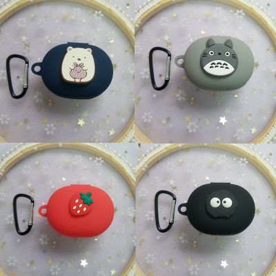 Cartoon Silicone Earphone Case Protective Bag For Haylou GT7 Bluetooth Wireless Earphone cover With Hook Wireless Earbud Cases
