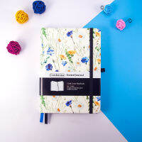 Corderona ดอกไม้ Bullet Dotted Journal 160gsm กระดาษหนาแถบยางยืดด้านหลังกระเป๋า B6 ปกแข็ง Bujo Dot Grid Notebook