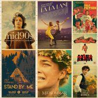 ℗♣ Retro กระดาษคราฟท์โปสเตอร์ภาพยนตร์ยอดนิยม La La Land Mid90s Stand By Me Midsommar สติกเกอร์ Home Bar Wall Creative Decor