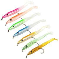 【cw】 15pcs/lot 5cm 0.6g Fishing Eel Pink Soft Baits with hook Small Artificial bait Pesca Leurre ！