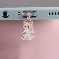 Dust Plug Charm Kawaii Cat Anti Dust Cap Charge Port Plug Pendant For Iphone Type C Charging Phone Protector Stopper Accessories