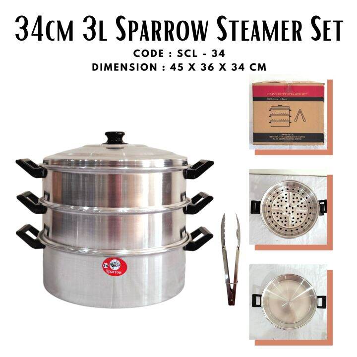 [NEW ITEM] 34cm Sparrow Steamer Set / 2 layer / 3 layer / Steamer