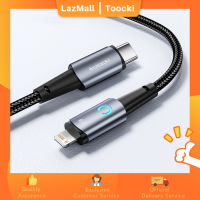 Toocki PD 20วัตต์ USB C เพื่อสายฟ้าผ่าเคเบิ้ลสำหรับ iPhone 12 13 14 Pro Max มินิ Xs LED PD ชาร์จอย่างรวดเร็ว USB Type C เพื่อสายฟ้าสายเคเบิลข้อมูล