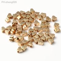 100Pcs/lot 5x3mm Inside Hole Love Heart Gold Silver Color CCB Loose Spacer Acrylic Beads DIY Jewelry Making Findings Charm Beads