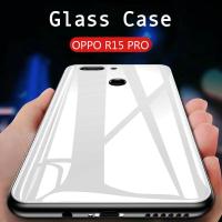 OPPO R15 Pro เคสป้องกันเต็มรูปแบบแฟชั่นกระจกเทมเปอร์สำหรับ OPPO R15 Pro กลับเคสกันกระแทก - INTL